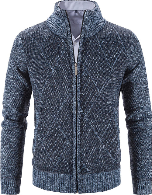 Load image into Gallery viewer, Men'S Cardigan Sweaters Casual Full Zip Sweaters Knitted Cardigan with Pockets
