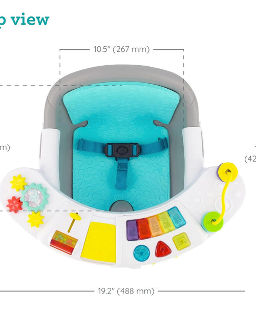 Load image into Gallery viewer, Music &amp; Lights 3-In-1 Discovery Seat and Booster - Convertible, Infant Activity and Feeding Seat with Electronic Piano for Sensory Exploration, for Babies and Toddlers, Teal
