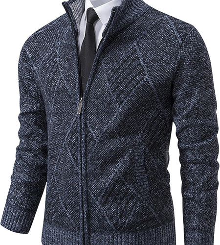 Men'S Cardigan Sweaters Casual Full Zip Sweaters Knitted Cardigan with Pockets
